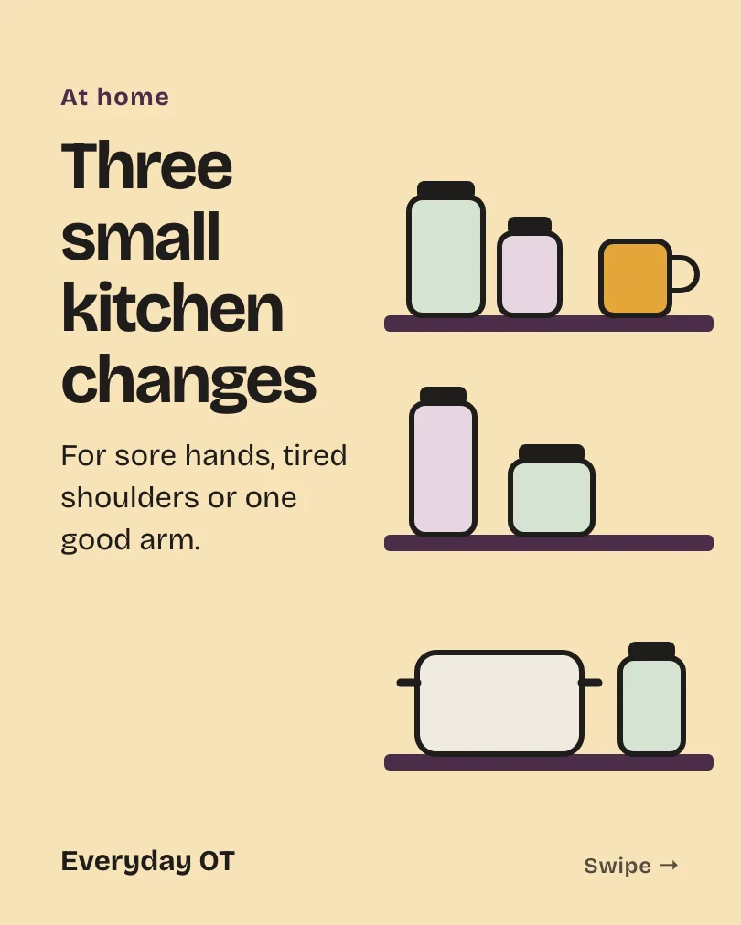 Everyday OT 的示例轮播图(第 1 张,共 5 张):Three small kitchen changes