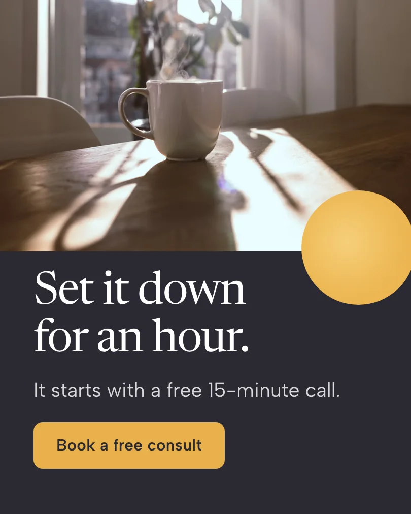 Fieldstone Counselling 的示例轮播图(第 5 张,共 5 张):Set it down for an hour