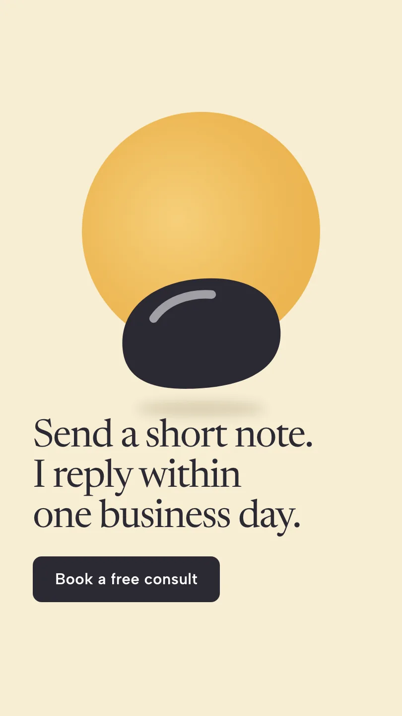 Exemple de story, image 2 sur 2, pour Fieldstone Counselling : Send a short note