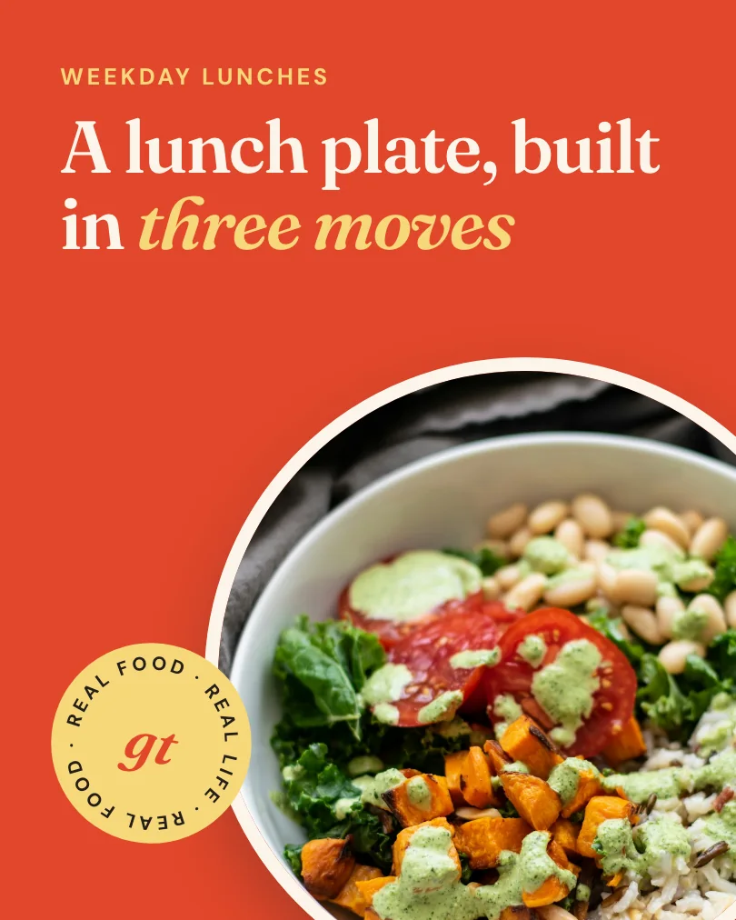Good Table Nutrition 的示例轮播图(第 1 张,共 5 张):A lunch plate, built in three moves