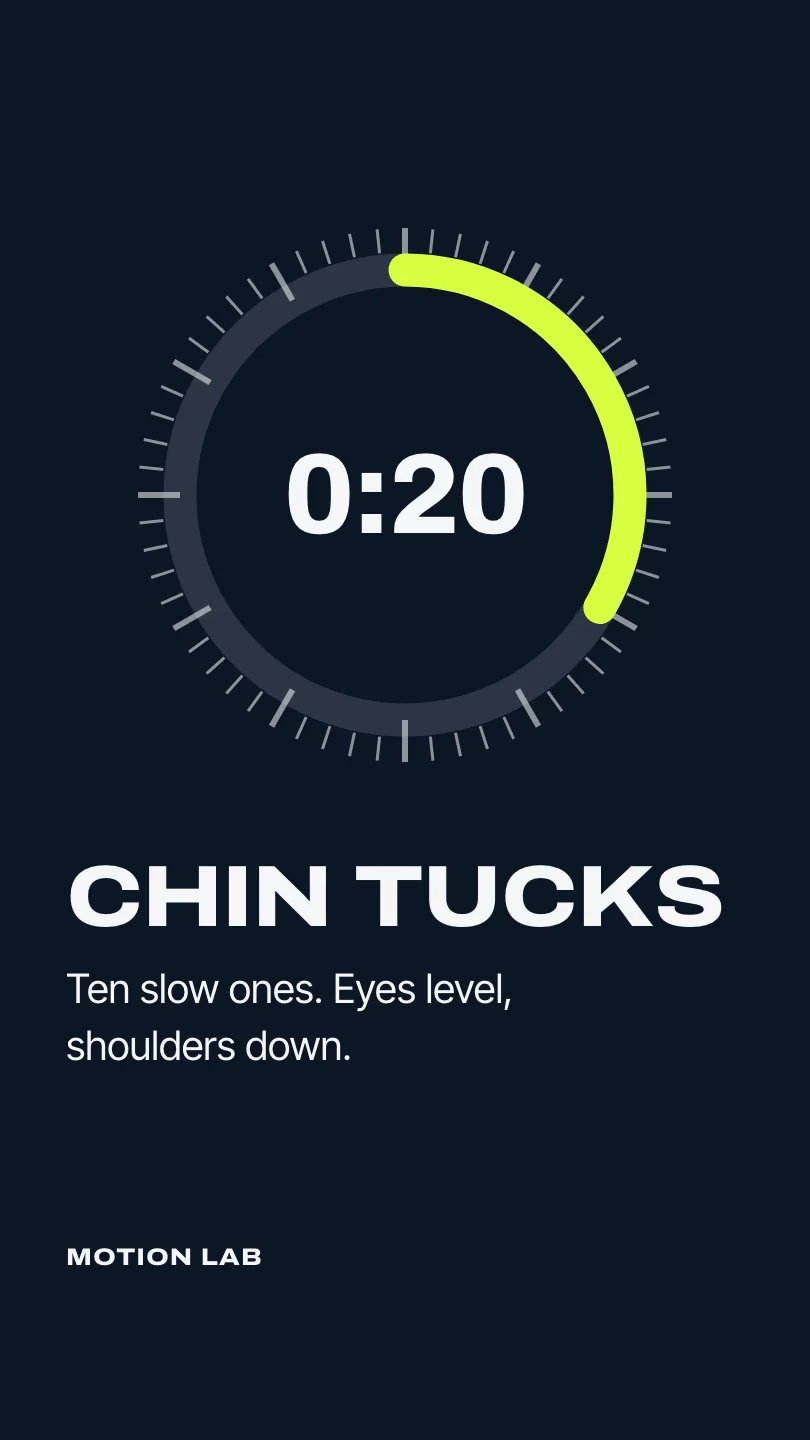 Motion Lab Physiotherapy 的示例Reels 短视频(第 2 幕,共 4 幕):Chin tucks