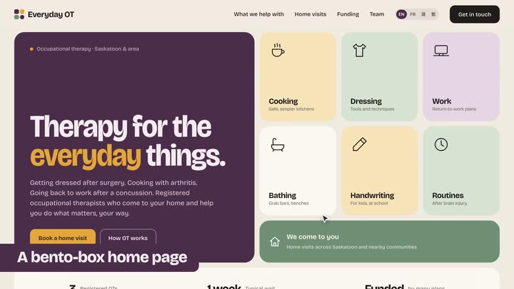 Screen recording of the Everyday OT demo site